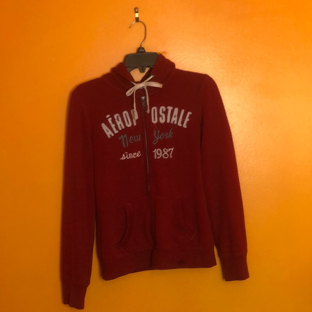 Aeropostale Red Hoodie Jacket